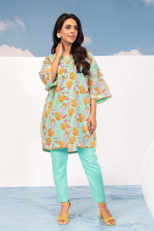1 Pc Printed Silver Lawn Shirt