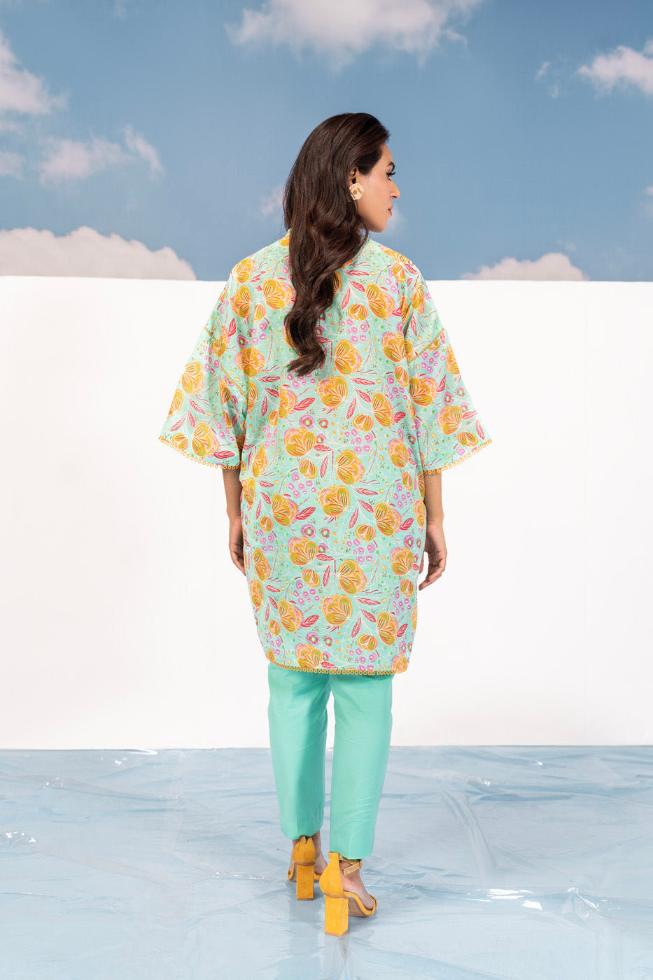 1 Pc Printed Silver Lawn Shirt