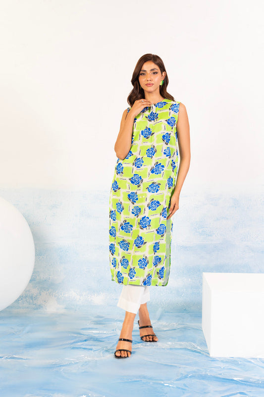 1 Pc Printed Silver Lawn Shirt
