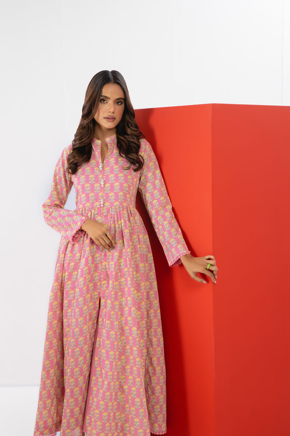 1 Pc Printed Cambric Shirt