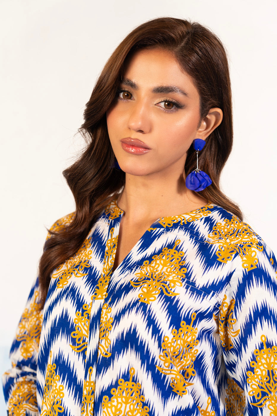 1 Pc Printed Silver Lawn Shirt