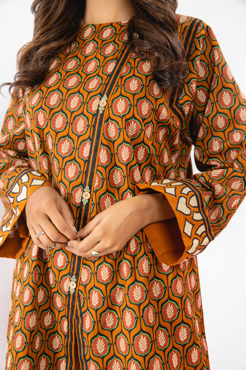 1 Pc Printed Cambric Shirt