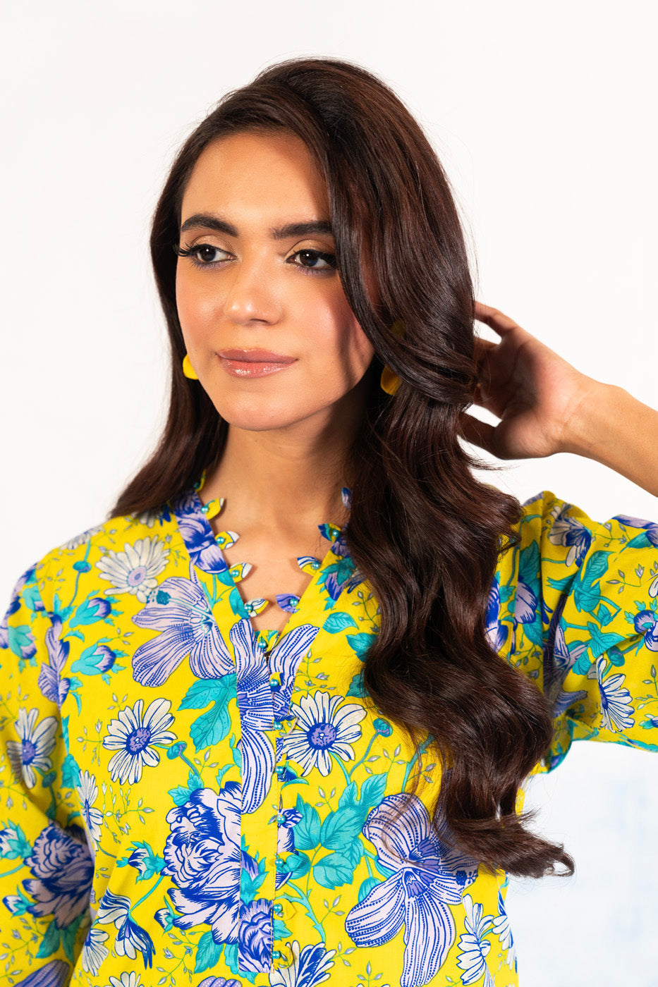 1 Pc Printed Silver Lawn Shirt