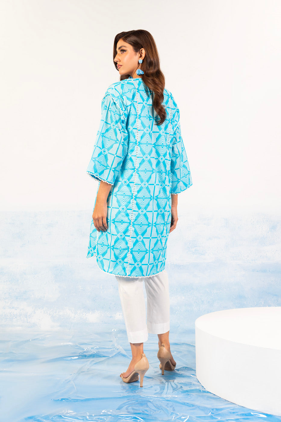 1 Pc Printed Silver Lawn Shirt