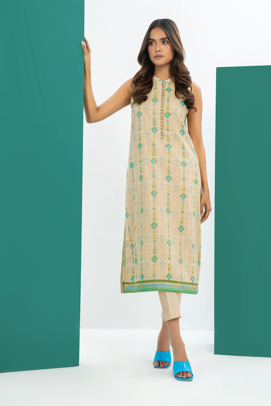 1 Pc Printed Cambric Shirt