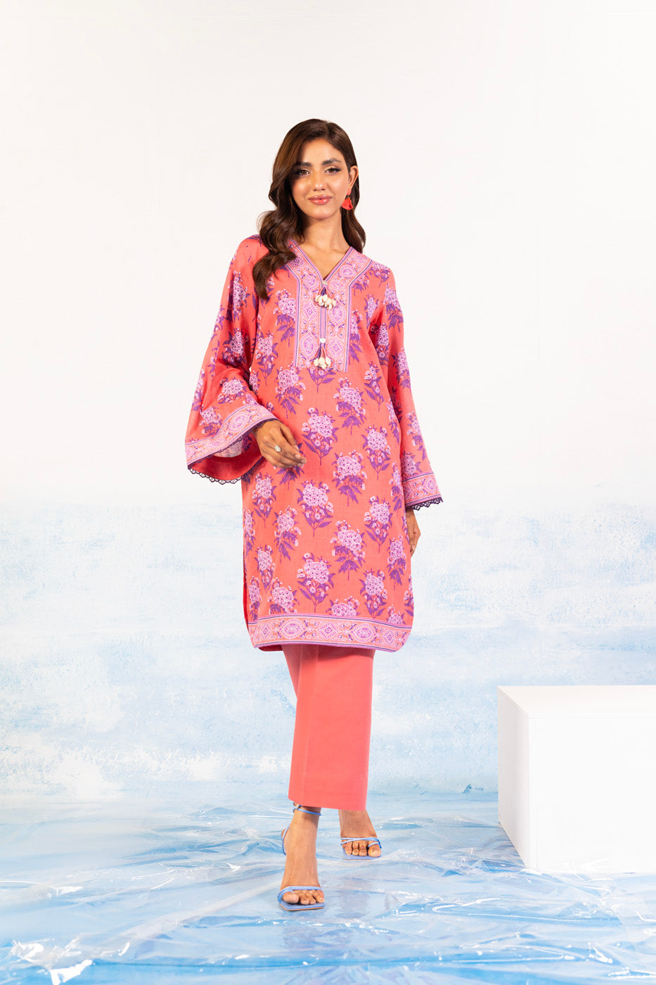 1 Pc Printed Silver Lawn Shirt