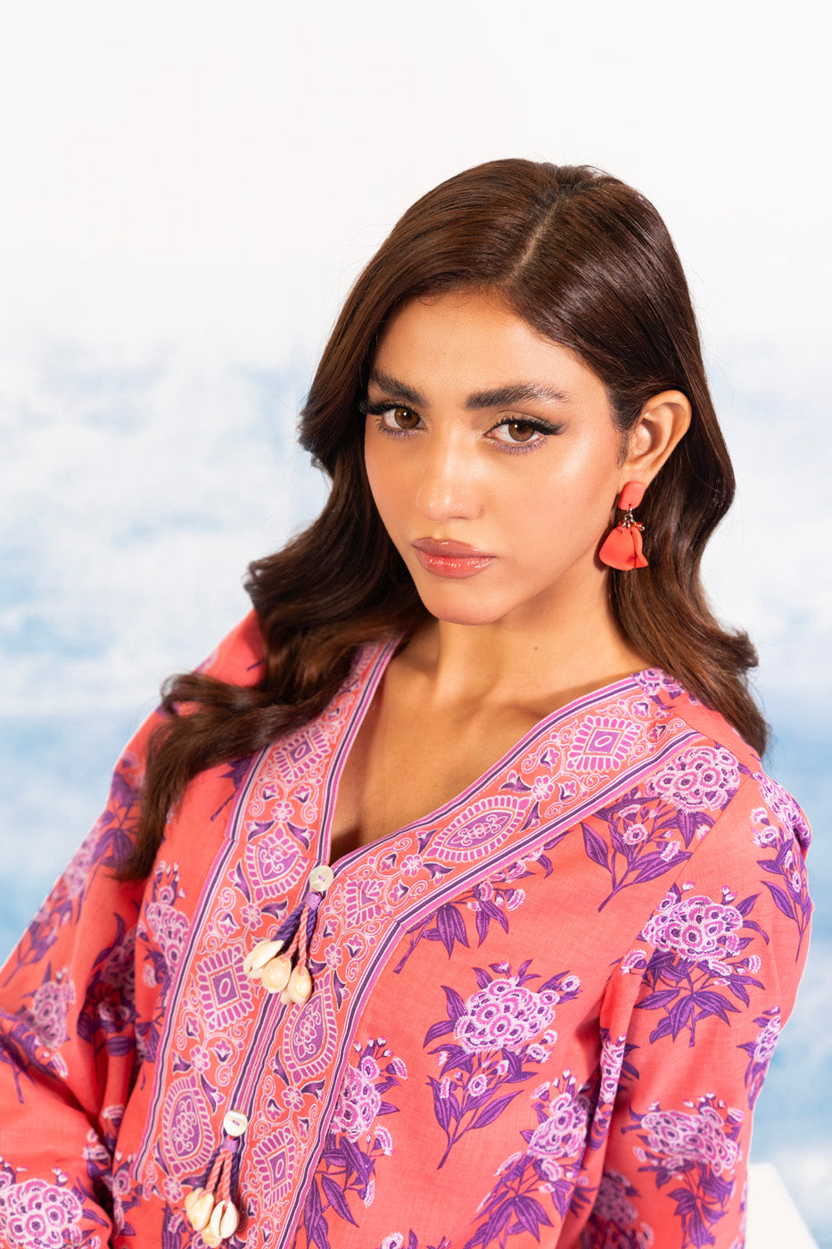 1 Pc Printed Silver Lawn Shirt