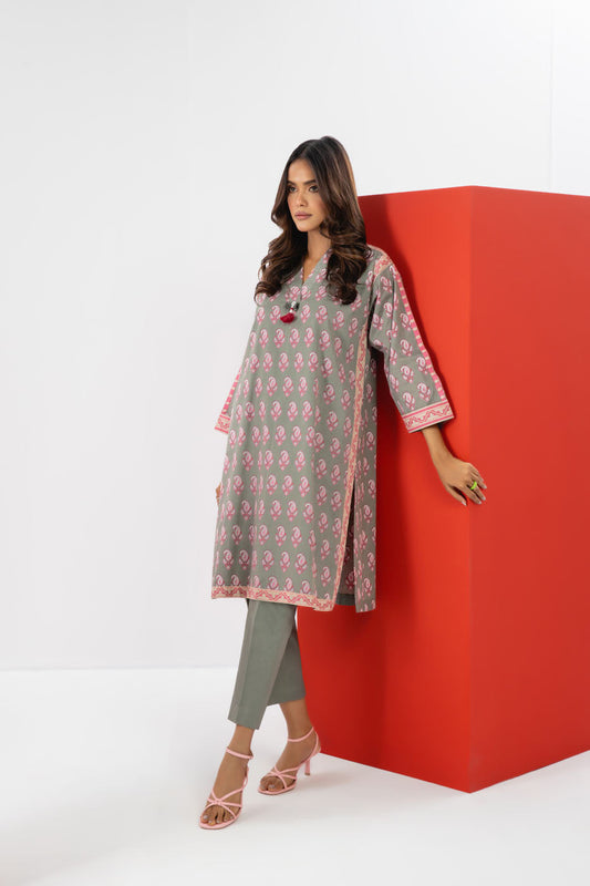 1 Pc Printed Cambric Shirt