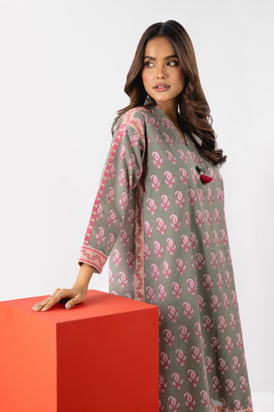 1 Pc Printed Cambric Shirt