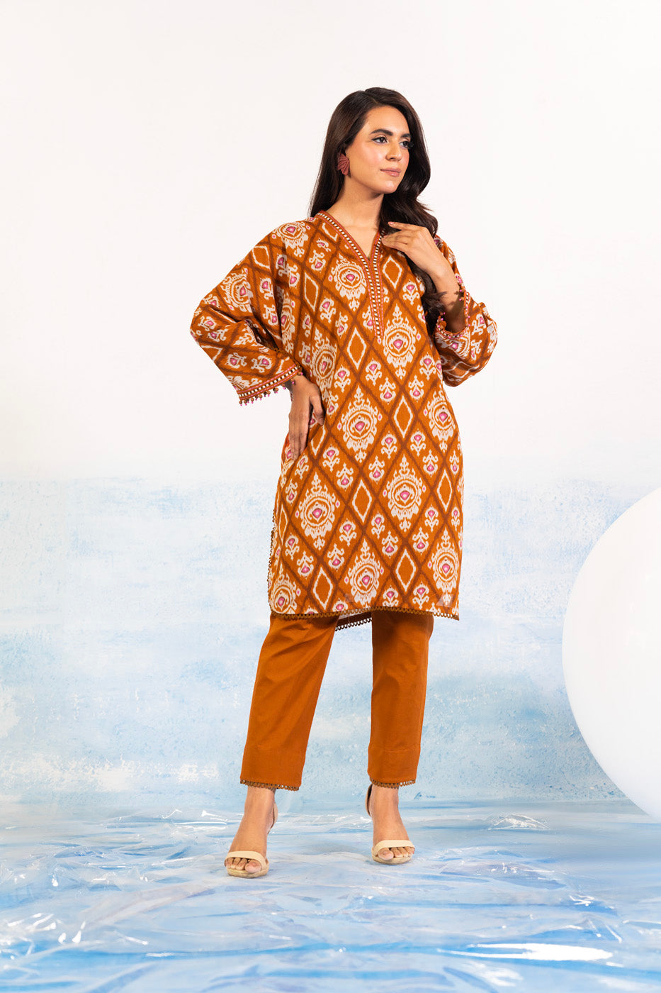 1 Pc Printed Silver Lawn Shirt