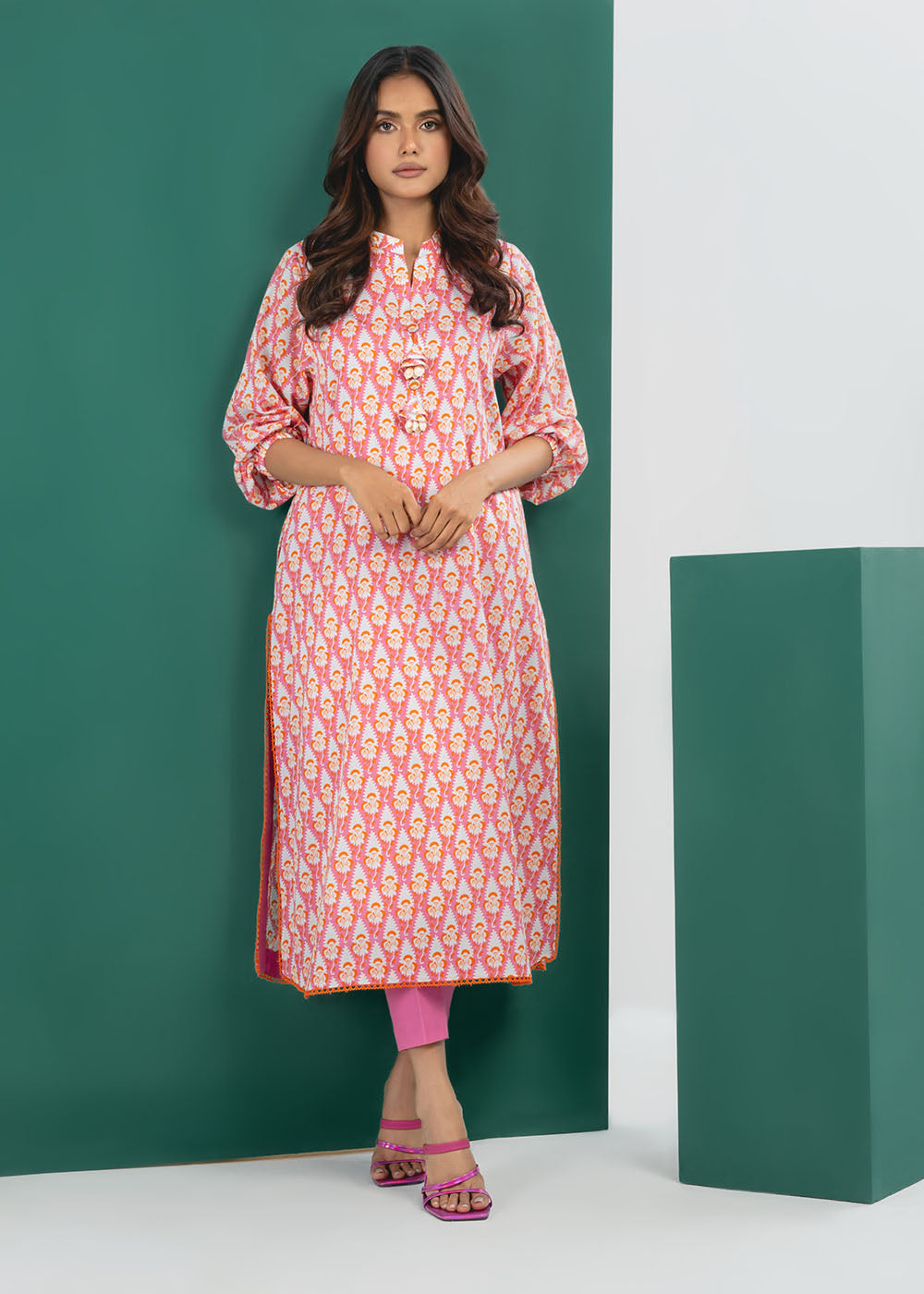 1 Pc Printed Cambric Shirt