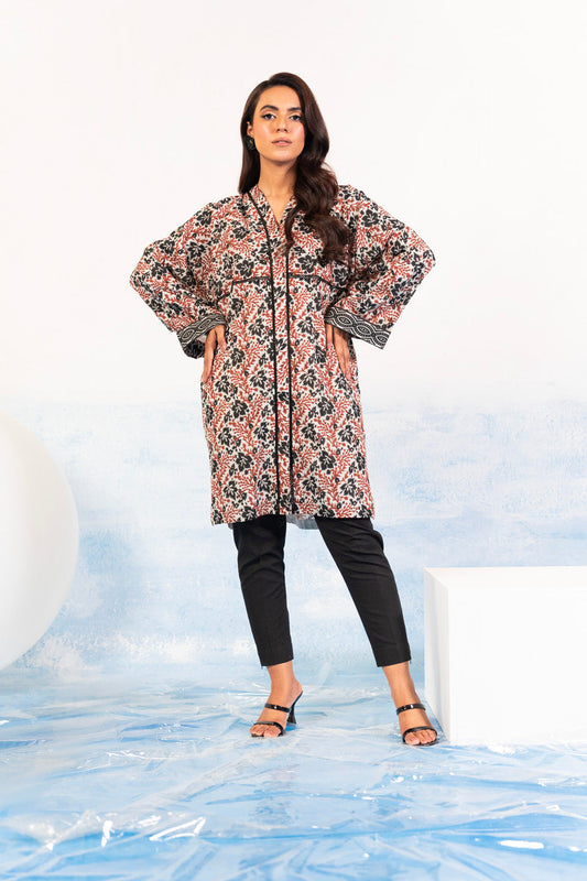 1 Pc Printed Silver Lawn Shirt