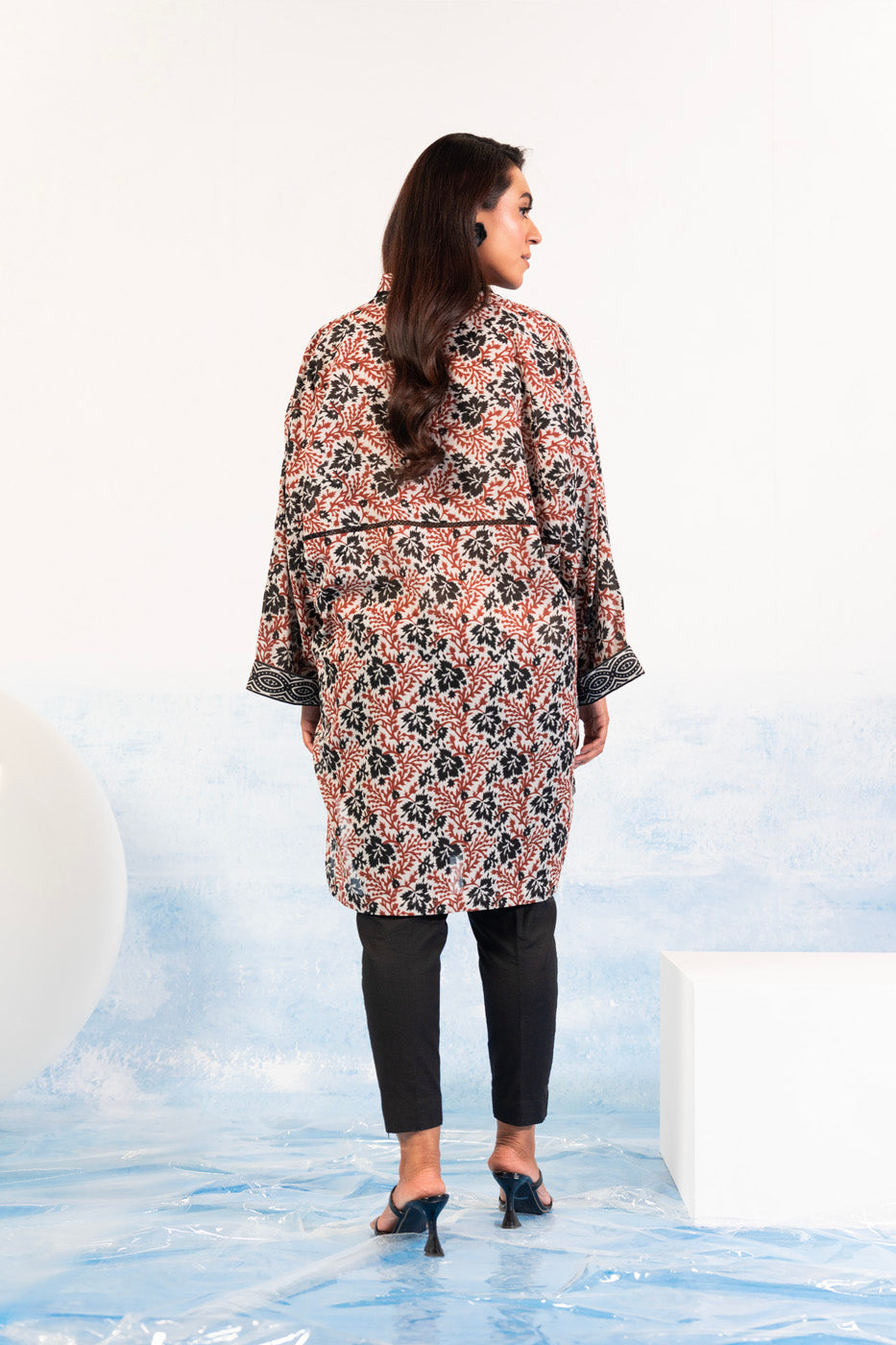 1 Pc Printed Silver Lawn Shirt