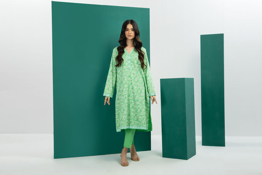 1 Pc Printed Cambric Shirt