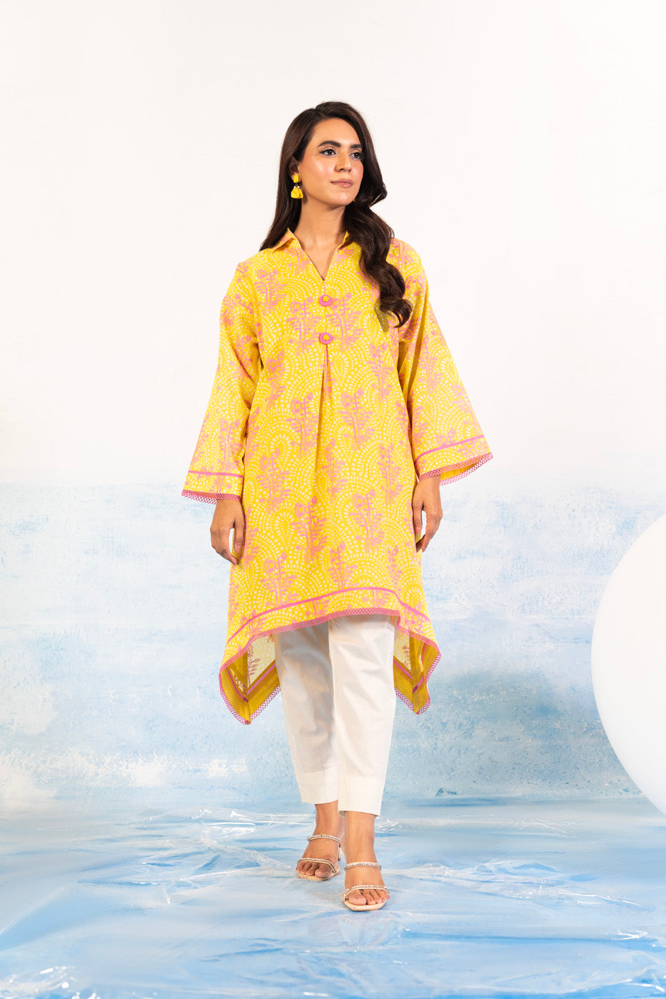 1 Pc Printed Silver Lawn Shirt
