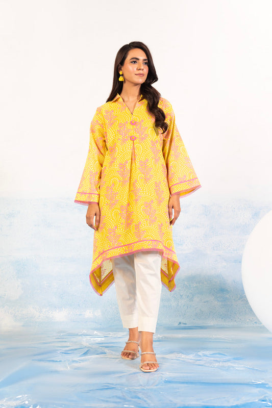 1 Pc Printed Silver Lawn Shirt