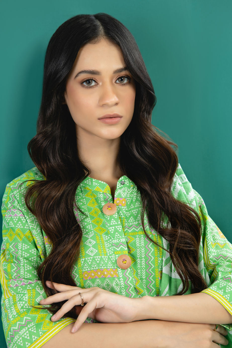 1 Pc Printed Cambric Shirt