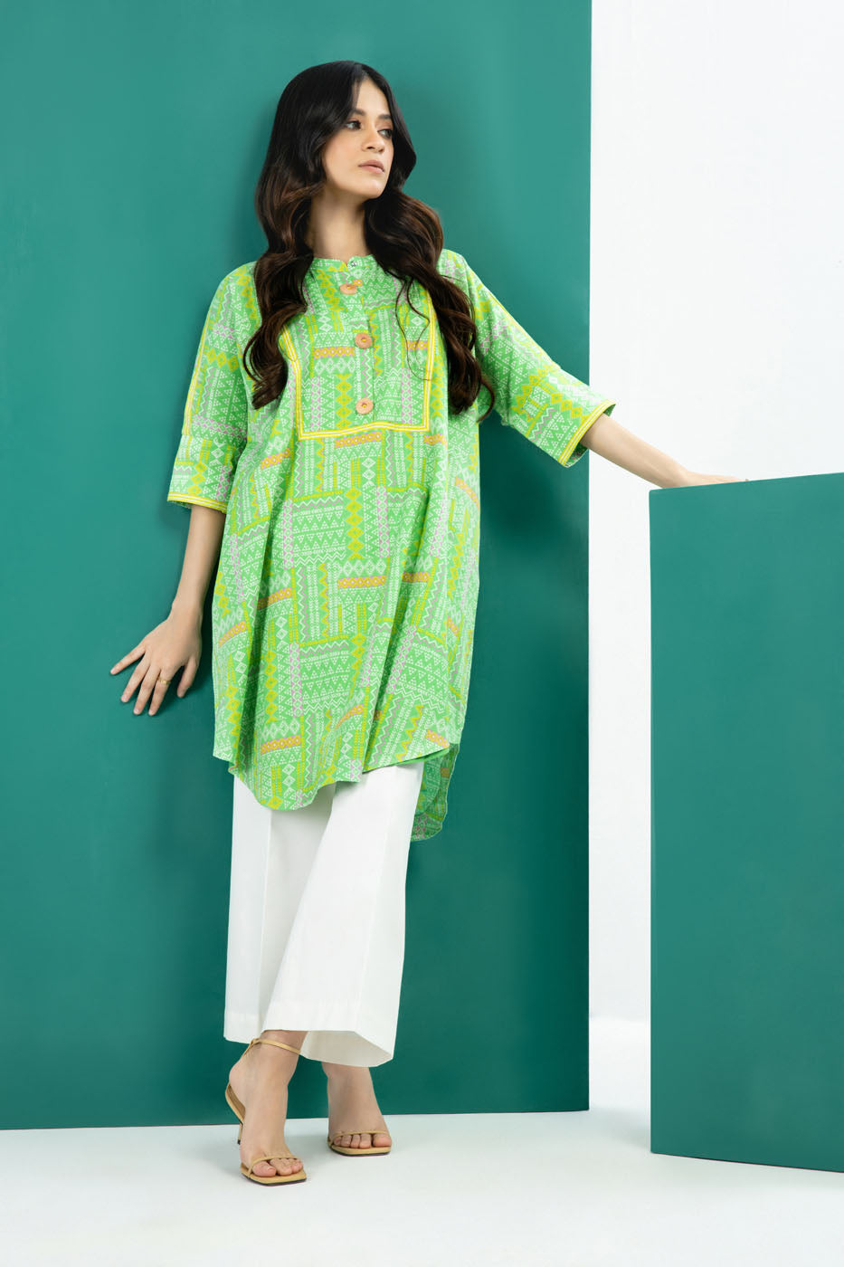 1 Pc Printed Cambric Shirt