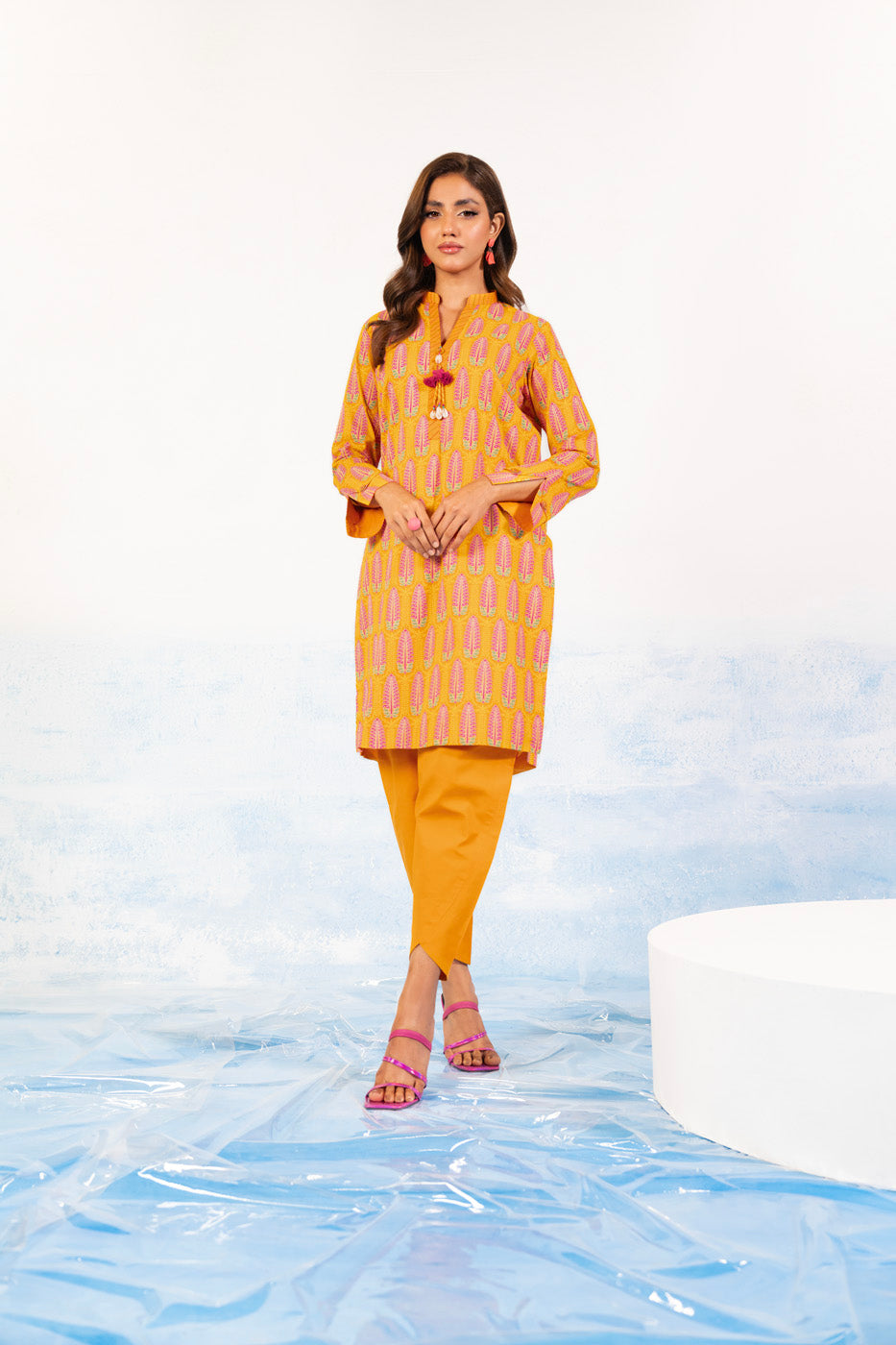 1 Pc Printed Silver Lawn Shirt