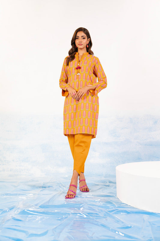 1 Pc Printed Silver Lawn Shirt