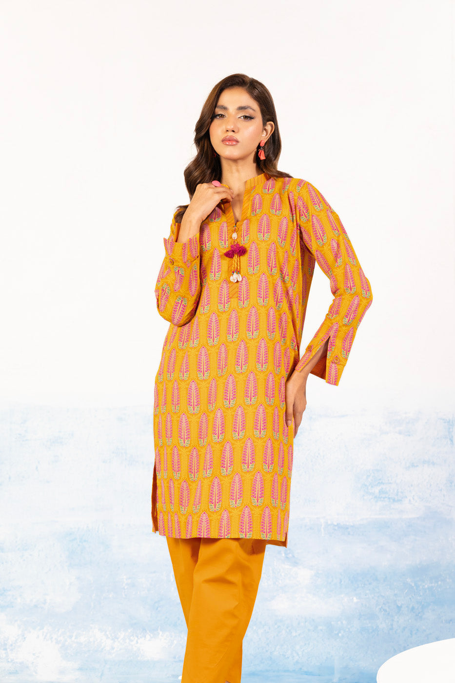1 Pc Printed Silver Lawn Shirt