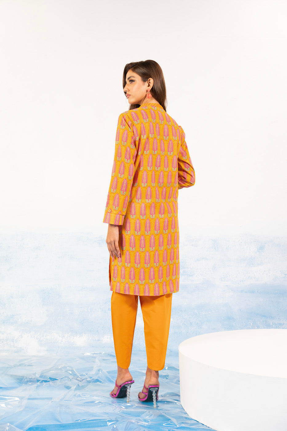 1 Pc Printed Silver Lawn Shirt