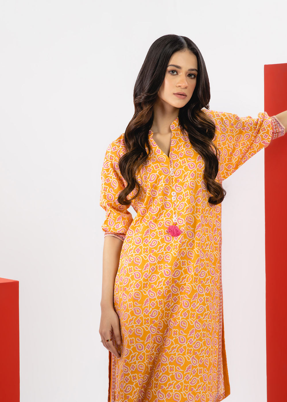 1 Pc Printed Cambric Shirt
