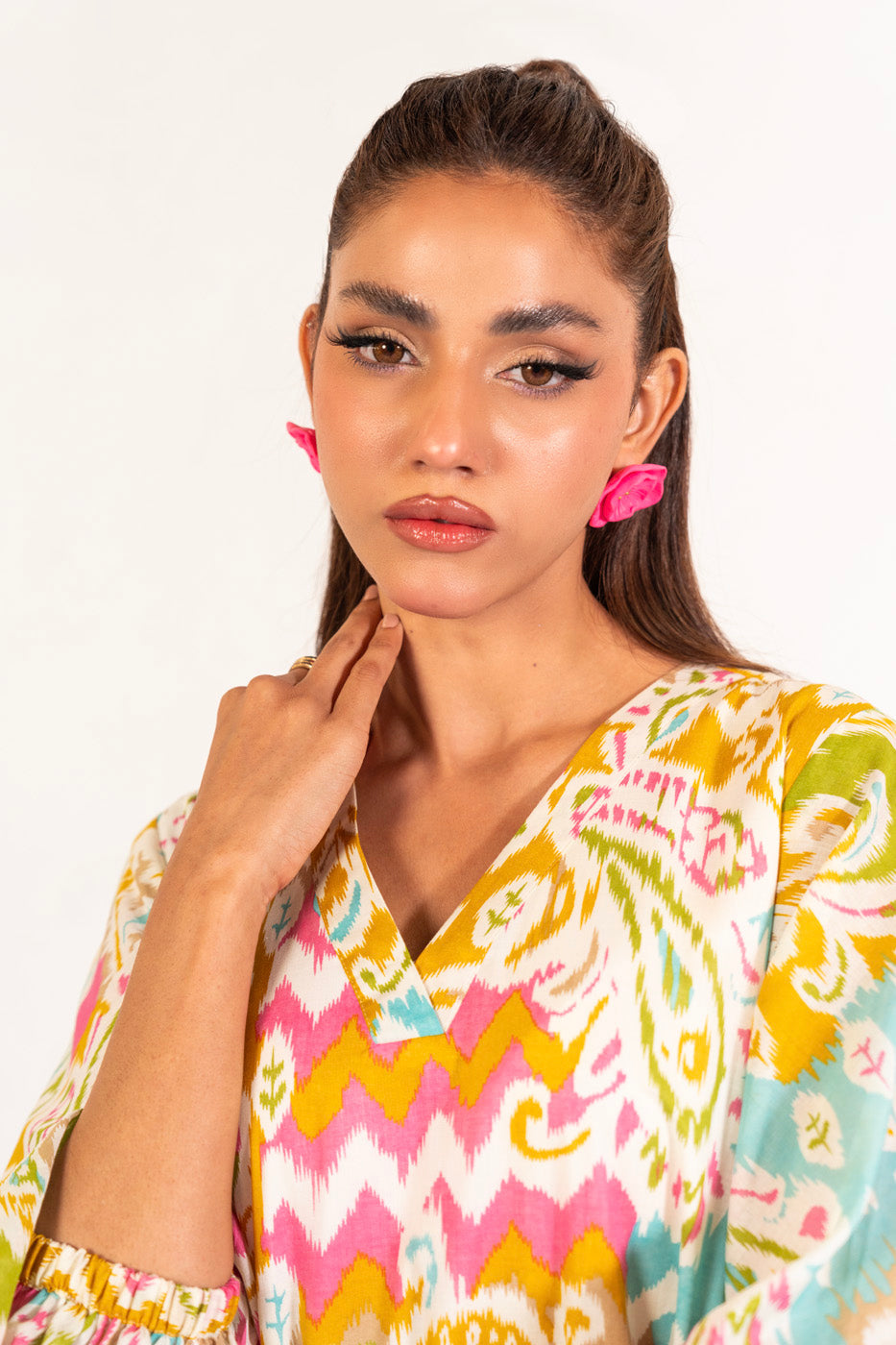 1 Pc Printed Silver Lawn Shirt