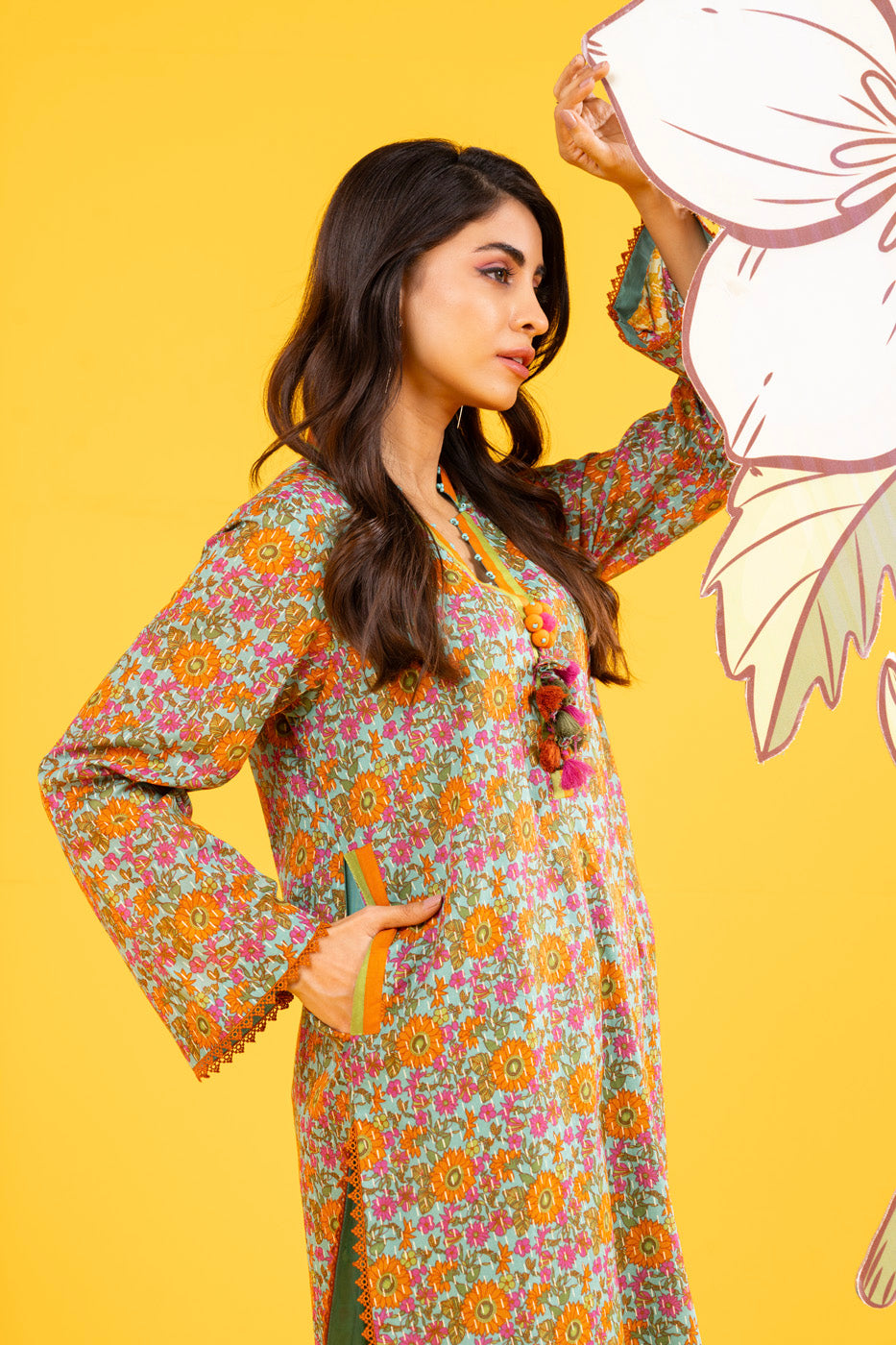 1 Pc Printed Lawn Shirt