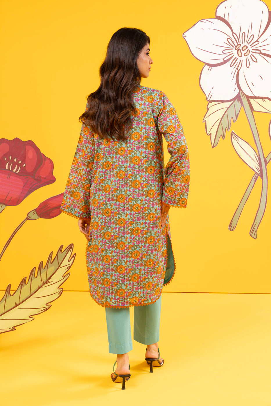 1 Pc Printed Lawn Shirt