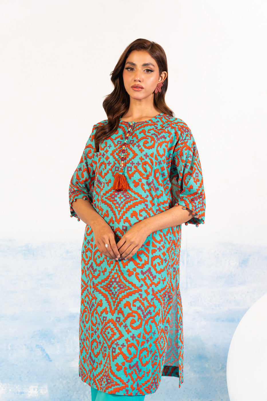 1 Pc Printed Silver Lawn Shirt