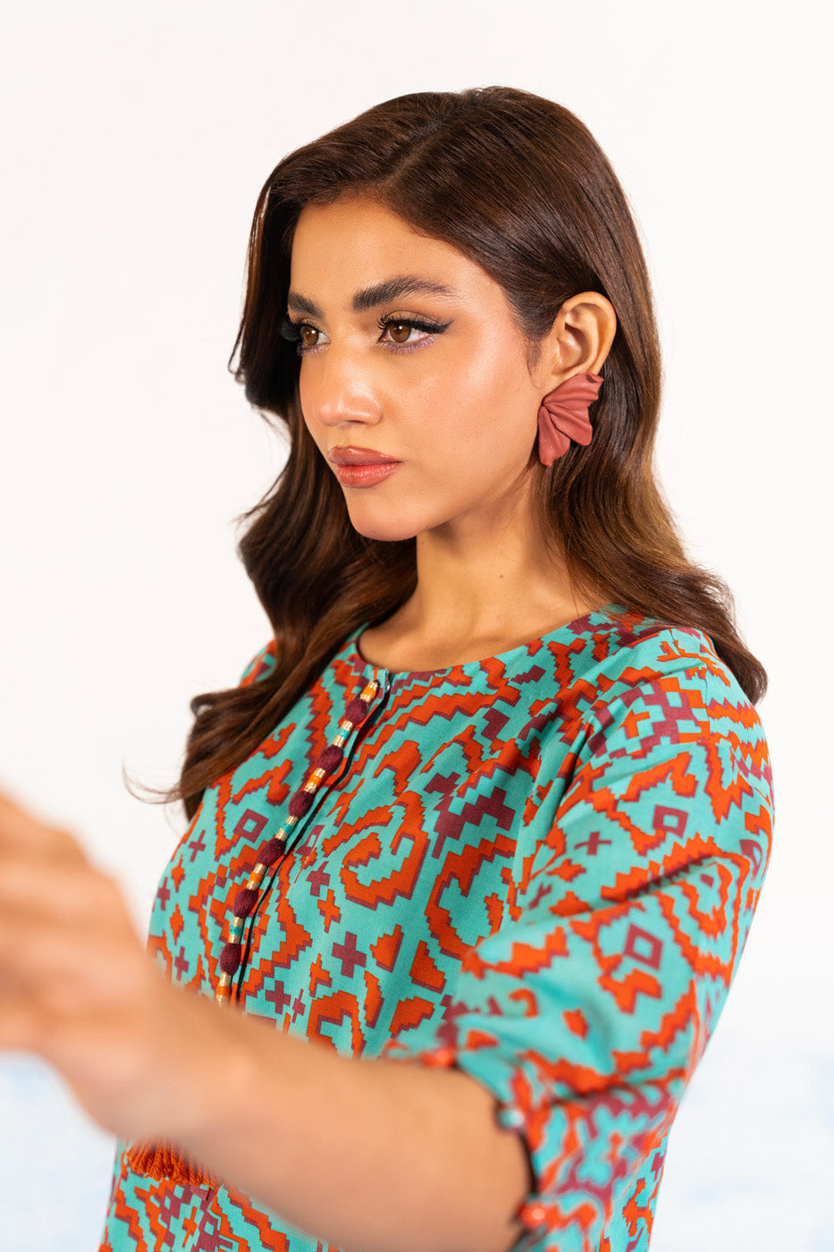1 Pc Printed Silver Lawn Shirt