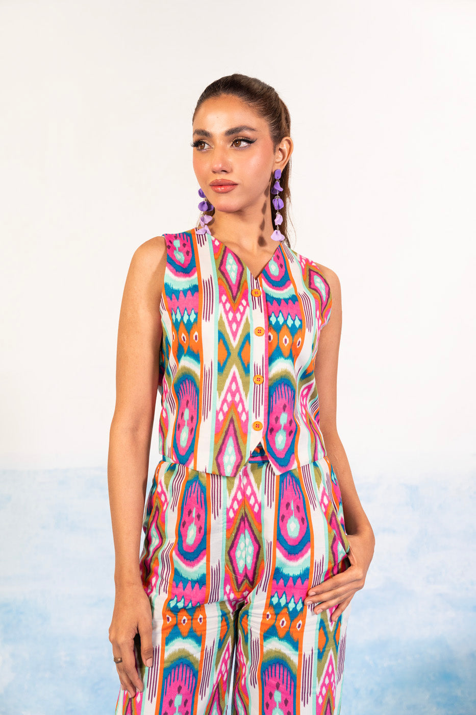 1 Pc Printed Silver Lawn Shirt