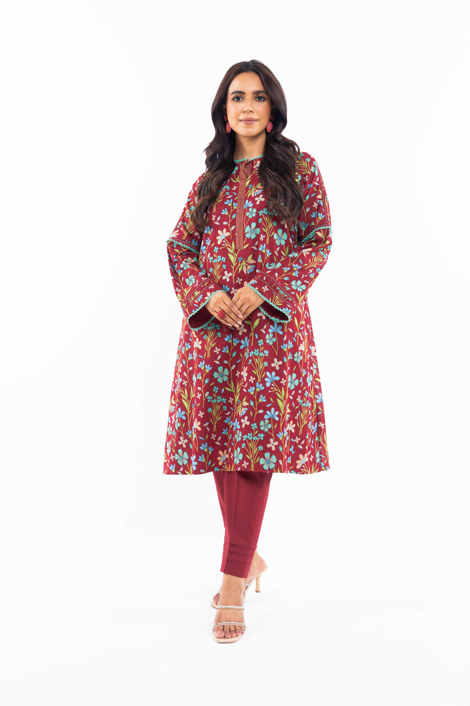 1 Pc Printed Silver Lawn Shirt