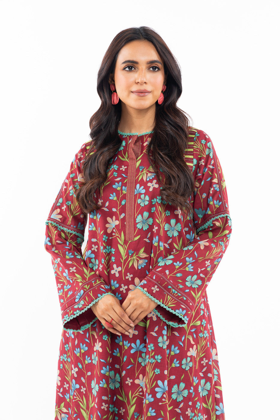 1 Pc Printed Silver Lawn Shirt