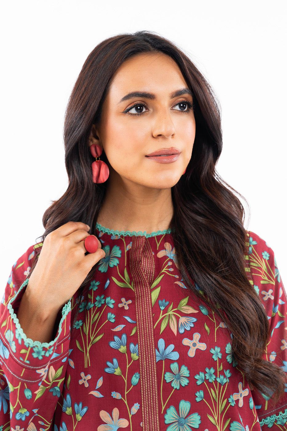 1 Pc Printed Silver Lawn Shirt