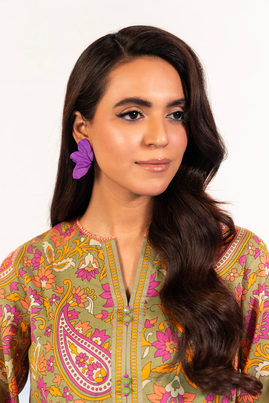 1 Pc Printed Silver Lawn Shirt