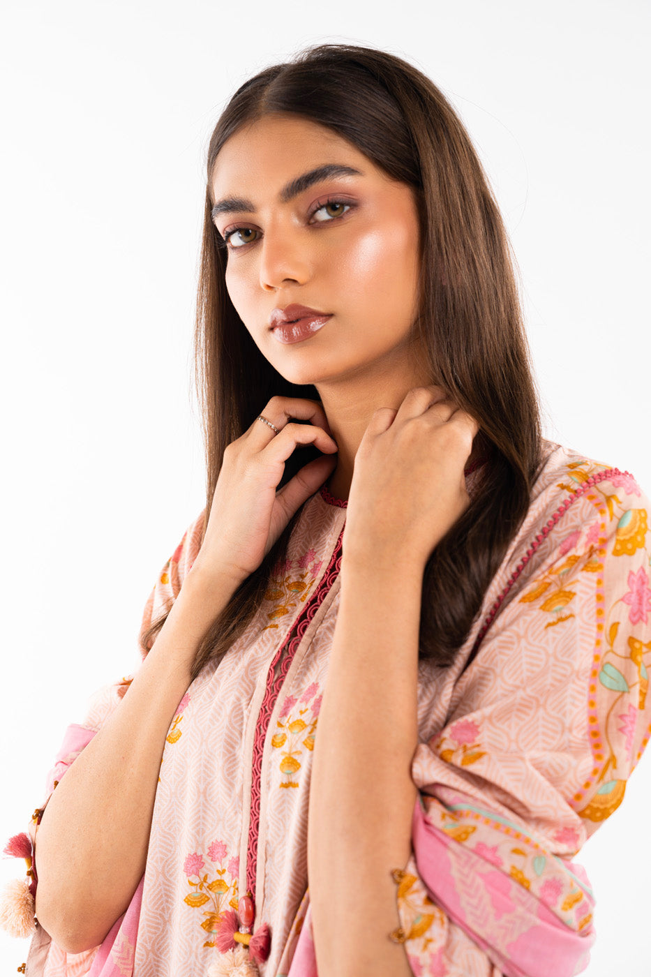 2 Pc Printed Lawn Shirt With Lawn Dupatta