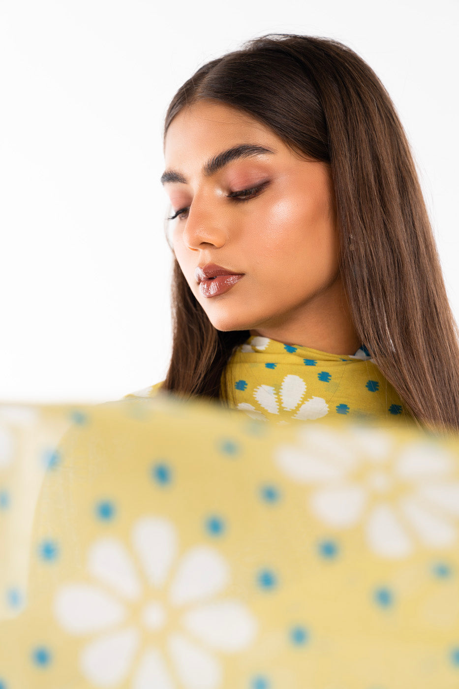 2 Pc Printed Lawn Shirt With Lawn Dupatta