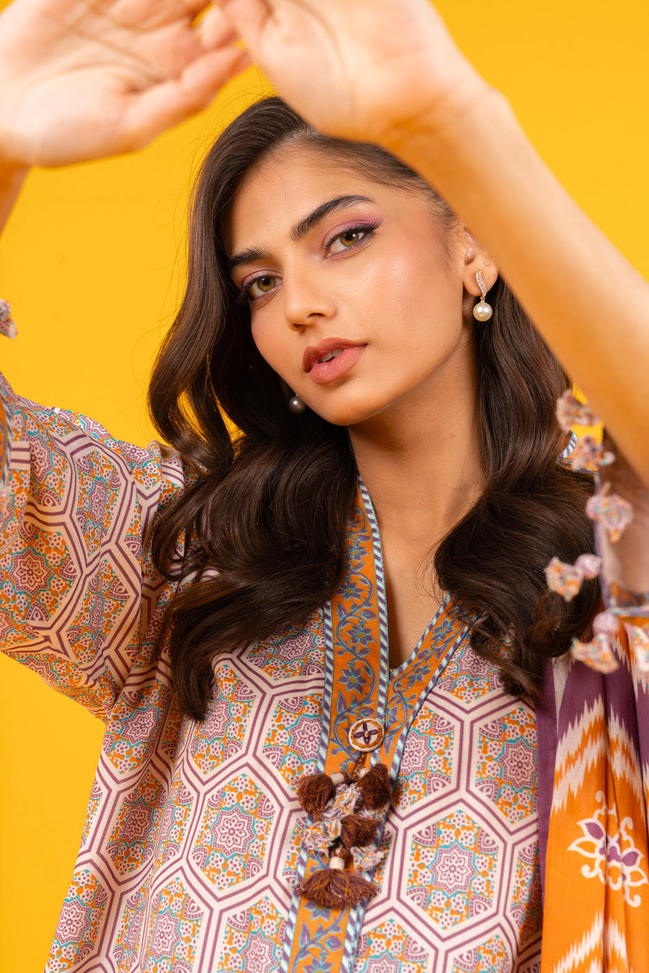2 Pc Printed Lawn Shirt With Lawn Dupatta