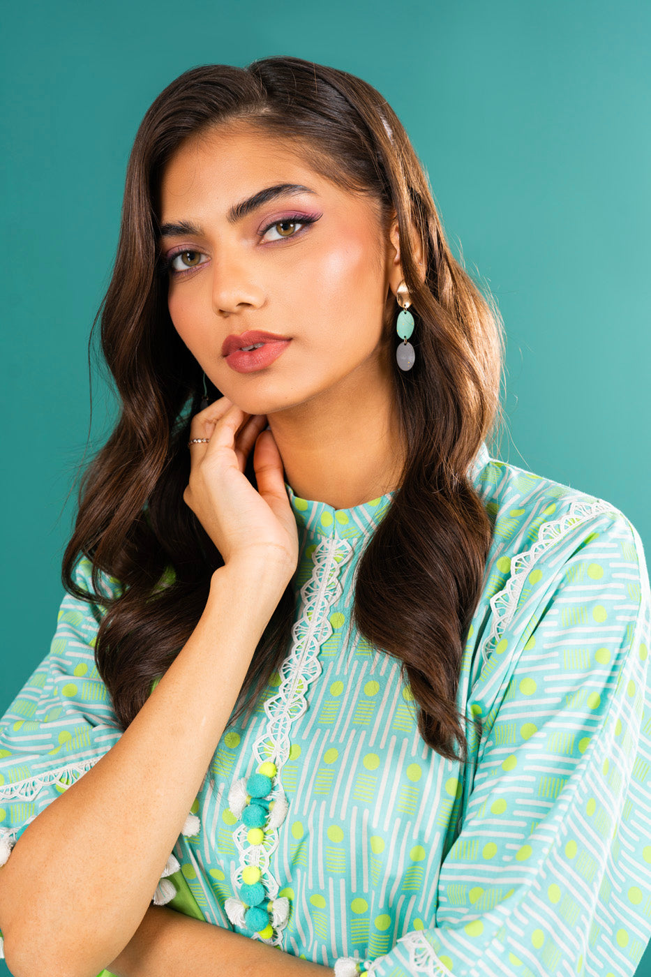 2 Pc Printed Lawn Shirt With Lawn Dupatta