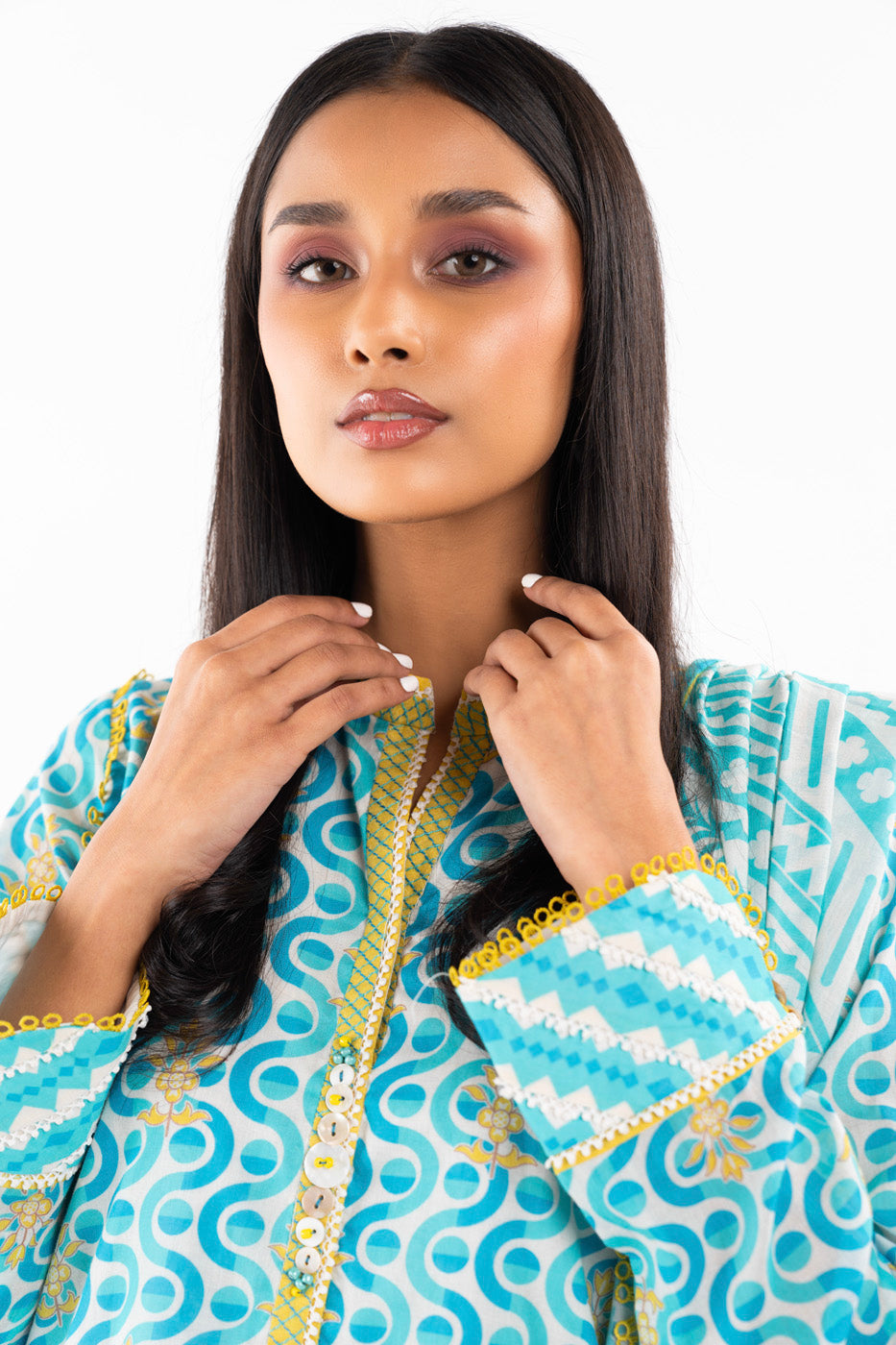 2 Pc Printed Lawn Shirt With Lawn Dupatta