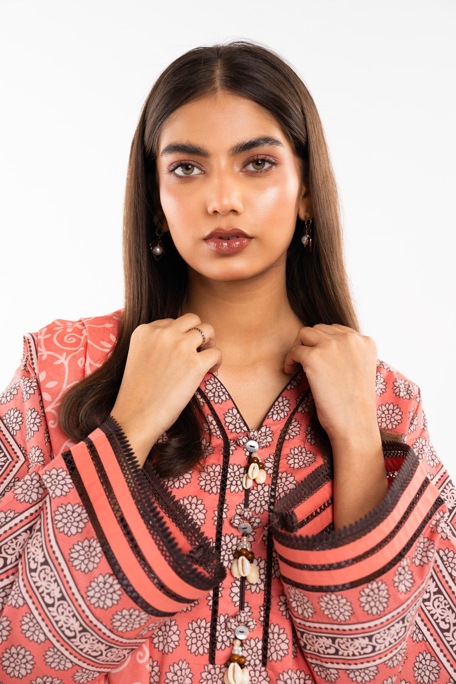 2 Pc Printed Lawn Shirt With Lawn Dupatta