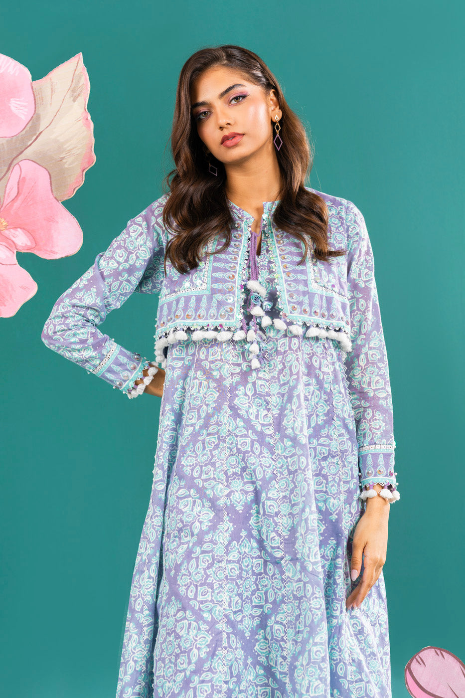 1 Pc Printed Lawn Shirt