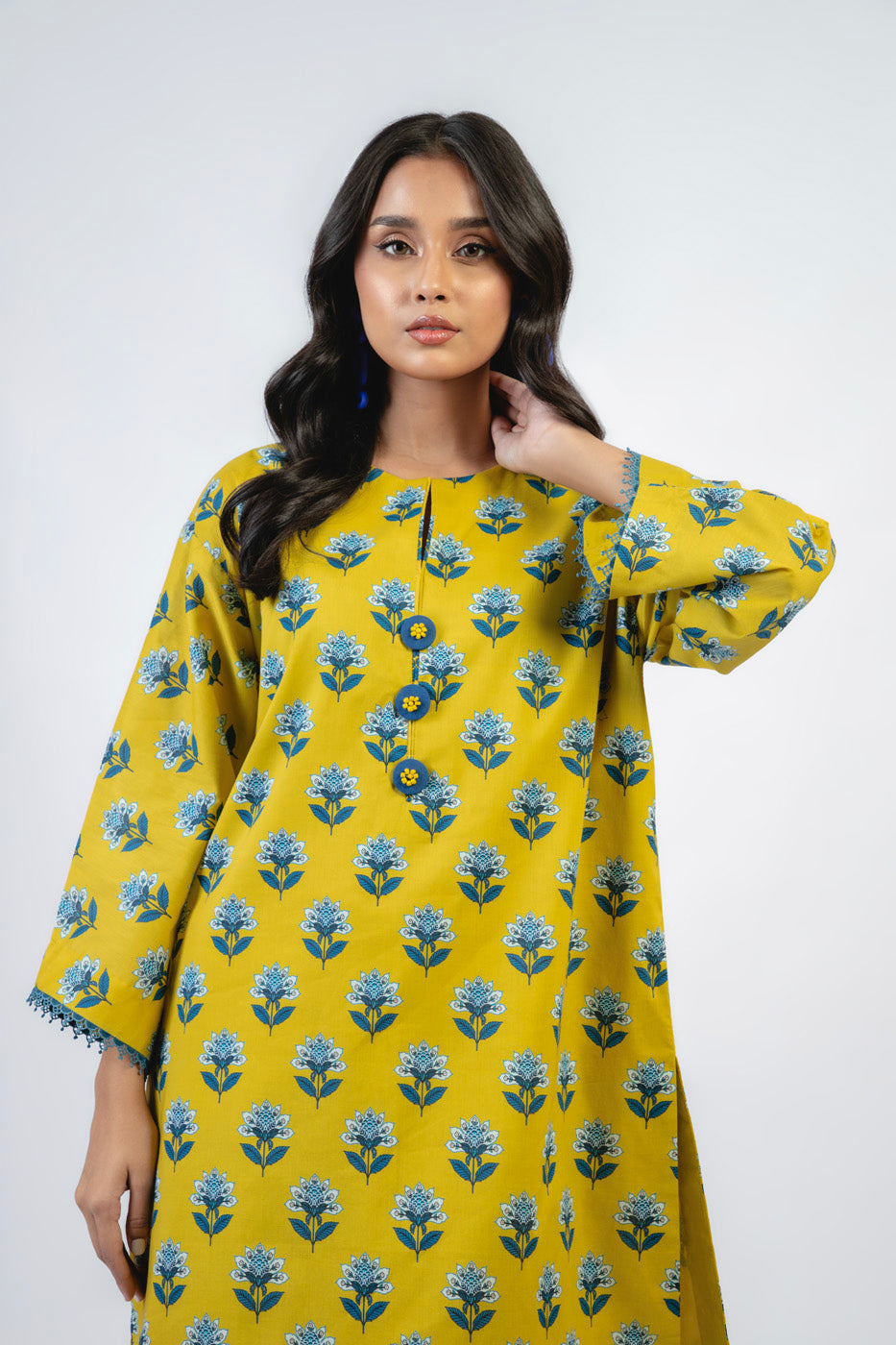 1 Pc Printed Cambric Shirt