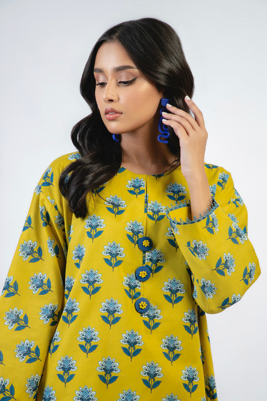 1 Pc Printed Cambric Shirt