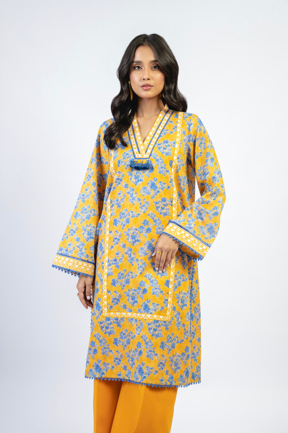 1 Pc Printed Cambric Shirt