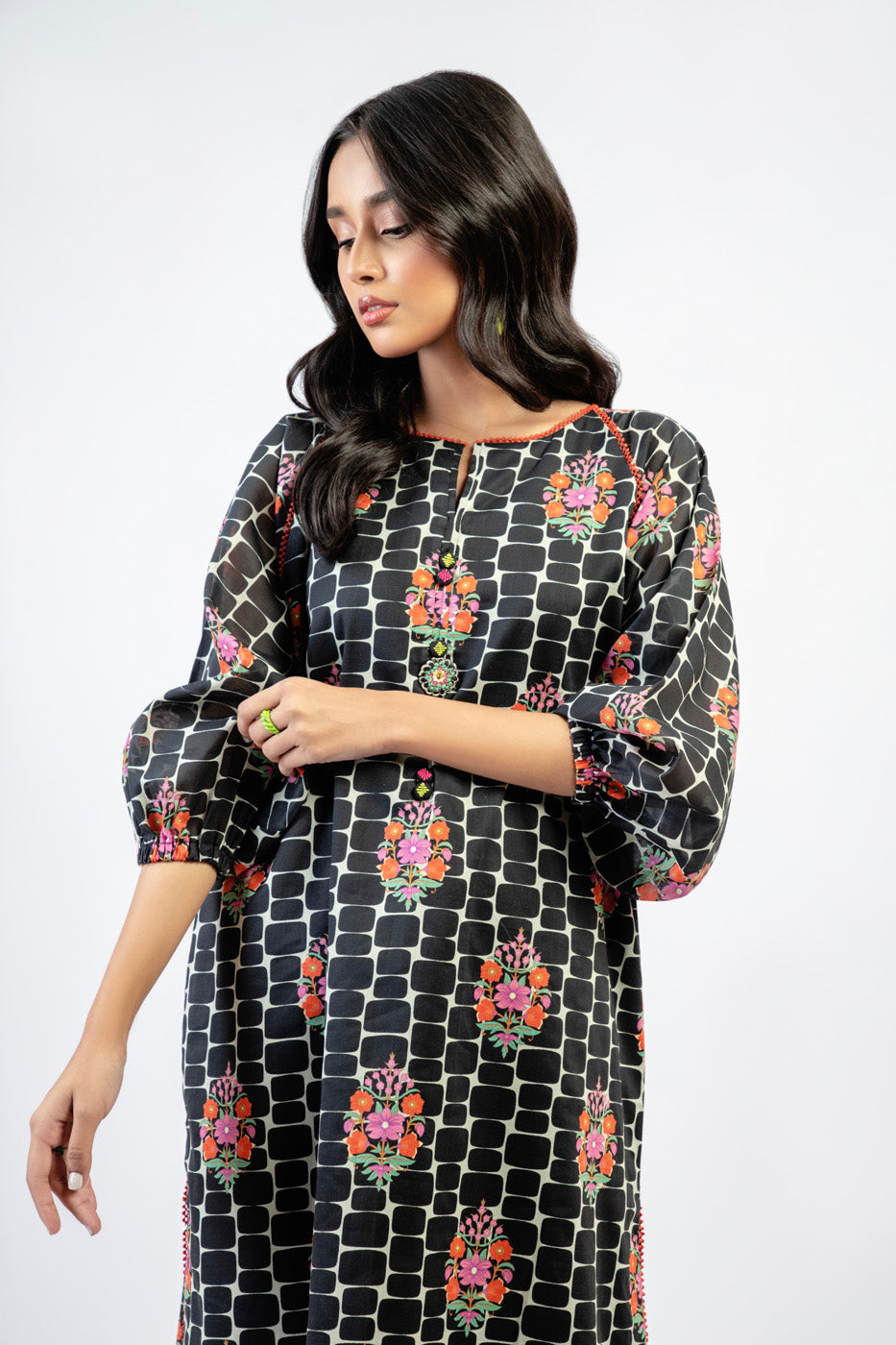 1 Pc Printed Cambric Shirt