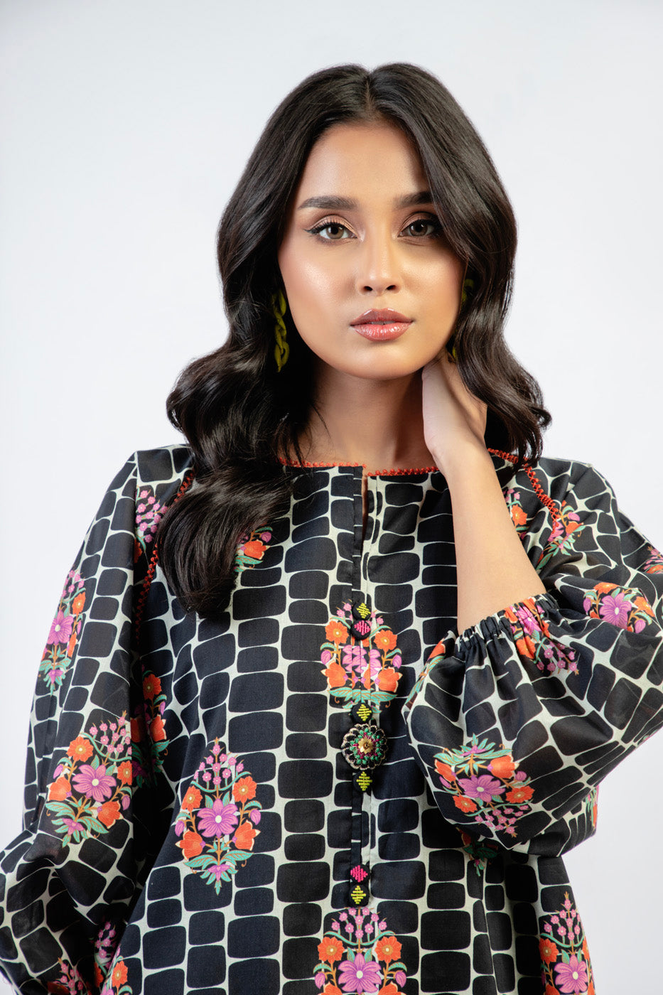1 Pc Printed Cambric Shirt