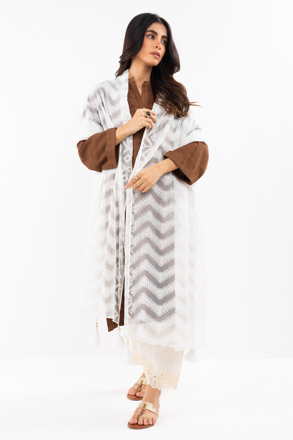 1 Pc Printed Chiffon Dupatta